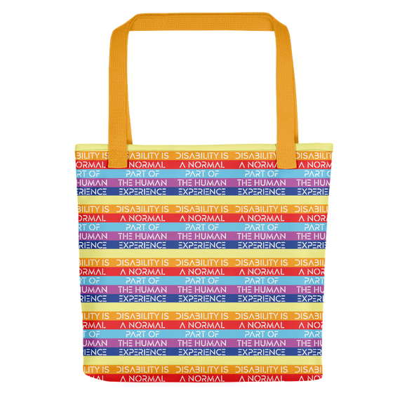 Disability is a Normal Part of the Human Experience (Pattern) Tote Bag