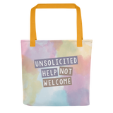 Unsolicited Help Not Welcome (Colorful) Tote Bag