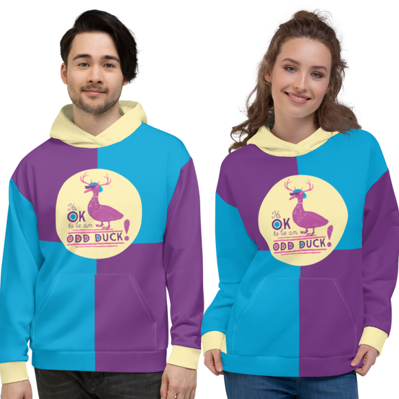 It's OK to be an Odd Duck! Color Block Unisex Hoodie v1