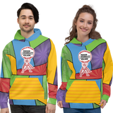 Hollywood Ableism: Person + Disability = Villain (Unisex Hoodie Comic Pattern)