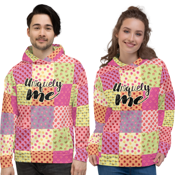 Uniquely Me Floral Pattern Unisex Hoodie