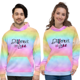 Different Does Not Equal Less (As Seen on Netflix's Raising Dion) Unisex Colorful Hoodie