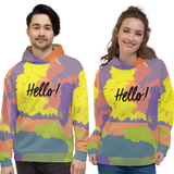 Hello! (Friendly) Colorful Unisex Hoodie