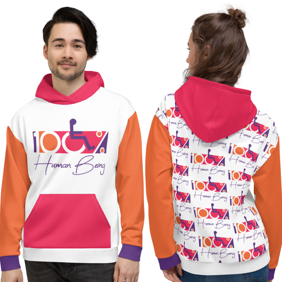 100% Human Being (Color Block) Unisex Hoodie