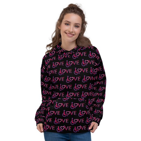 LOVE (for the Disability Community) Pattern - Women's Hoodie