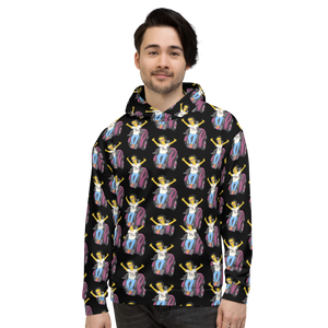 Esperanza From Raising Dion (Yellow Cartoon Pattern) Black Hoodie
