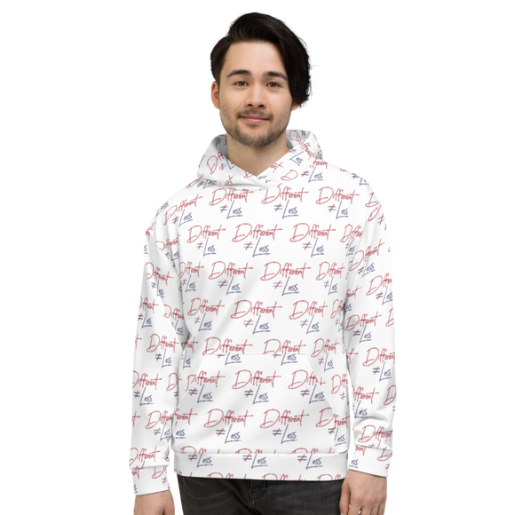 Different Does Not Equal Less (As Seen on Netflix's Raising Dion) Simple Pattern Hoodie