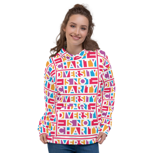 Diversity is Not Charity (Printed All-Over Unisex Hoodie)