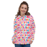 Diversity is Not Charity (Printed All-Over Unisex Hoodie)