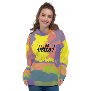 Hello! (Friendly) Colorful Unisex Hoodie
