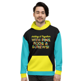 Holding It Together with Pins, Rods & Screws (Color Block Unisex Hoodie)