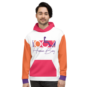 100% Human Being (Color Block) Unisex Hoodie
