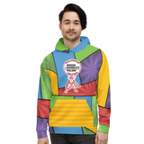 Hollywood Ableism: Person + Disability = Villain (Unisex Hoodie Comic Pattern)