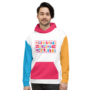 Diversity is Not Charity (Color Block) Unisex Hoodie