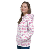 LOVE (for the Disability Community) Pattern - Women's White Hoodie