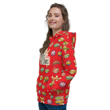 Not All Heroes Use Stairs (Unisex Hoodie) Comic Book Speech Bubbles Pattern