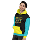 Holding It Together with Pins, Rods & Screws (Color Block Unisex Hoodie)