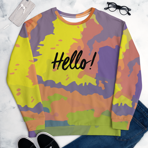 Hello! (Friendly) Colorful Unisex Sweatshirt
