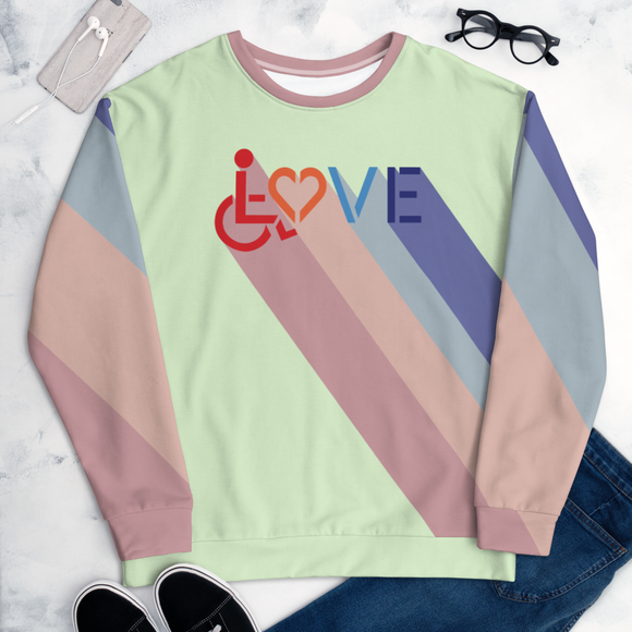 Love for the Disability Community (Rainbow Shadow) Unisex Sweatshirt