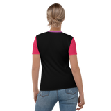 Love Hates Labels (Color Block Women's Crew Neck T-shirt)