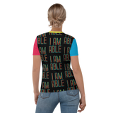 I am Able (Women's Color Block Crew Neck T-shirt)