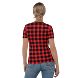 Don't Hate Different (Buffalo Plaid Women's Crew Neck T-shirt)