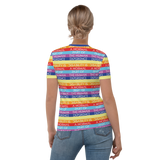 Disability is a Normal Part of the Human Experience (Pattern) Women's Crew Neck T-shirt