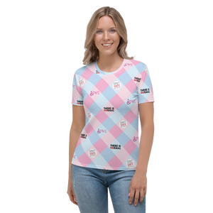 Disability Themed Small Patchwork (Women's Crew Neck T-shirt) Pastel Colors