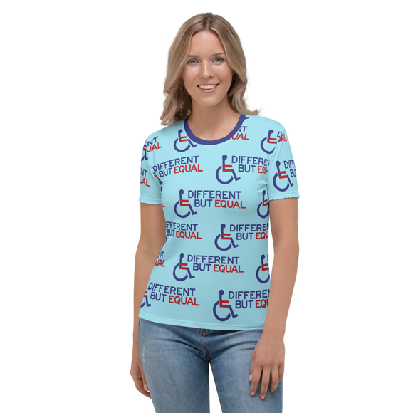 Different but Equal (Disability Equality Logo) Women's Crew Neck T-shirt
