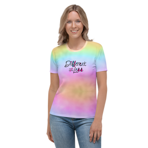 Different Does Not Equal Less (As Seen on Netflix's Raising Dion) Colorful Women's Crew Neck T-shirt