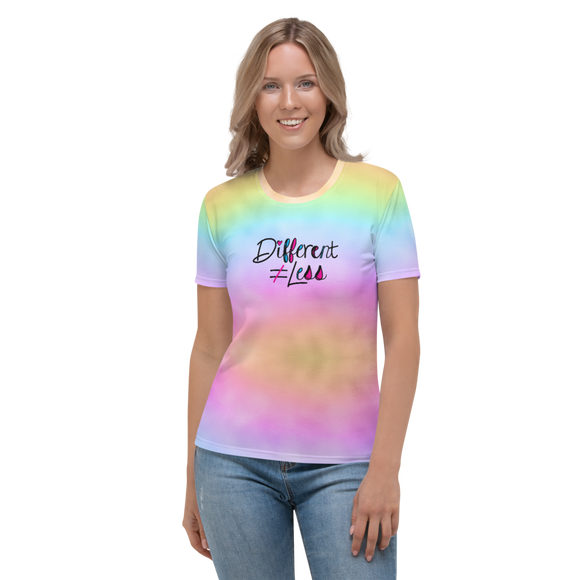 Different Does Not Equal Less (As Seen on Netflix's Raising Dion) Colorful Women's Crew Neck T-shirt