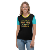 Holding It Together with Pins, Rods & Screws (Color Block Women's Crew Neck T-shirt)