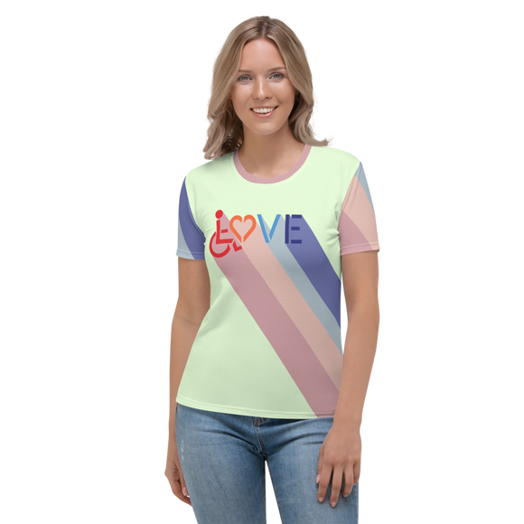 Love for the Disability Community (Rainbow Shadow) Women's Crew Neck T-shirt