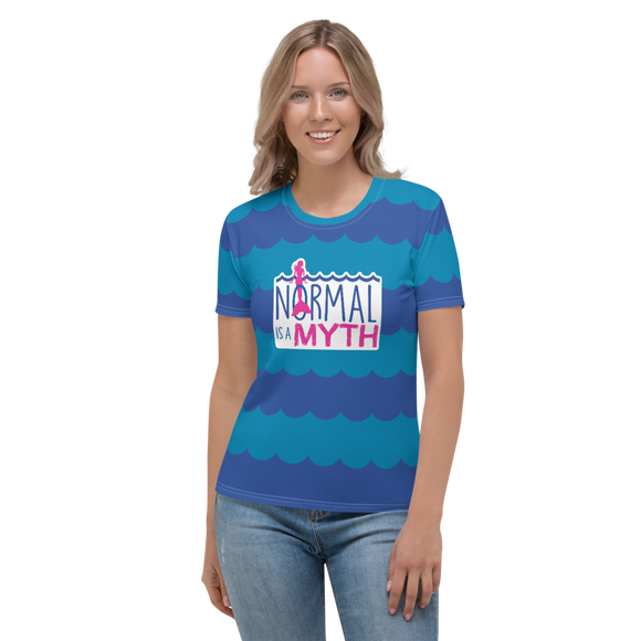 Normal is a Myth (Mermaid Pattern) Women's Crew Neck T-shirt
