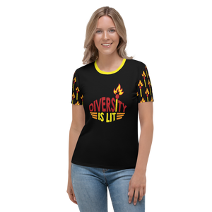 Diversity is Lit (Pattern - Women's Crew Neck T-shirt)