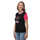 Love Hates Labels (Color Block Women's Crew Neck T-shirt)
