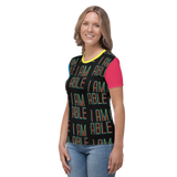 I am Able (Women's Color Block Crew Neck T-shirt)