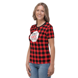 Don't Hate Different (Buffalo Plaid Women's Crew Neck T-shirt)