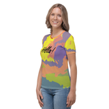 Hello! (Friendly) Colorful Women's Crew Neck T-shirt