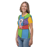 Hollywood Ableism: Person + Disability = Villain (Women's Crew Neck T-shirt Comic Pattern)