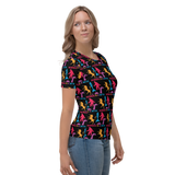Normal is a Myth (Bigfoot, Mermaid, Unicorn & Loch Ness Monster Pattern) Women's Crew Neck T-shirt