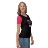 Love Hates Labels (Color Block Women's Crew Neck T-shirt)