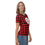 Don't Hate Different (Buffalo Plaid Women's Crew Neck T-shirt)