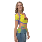 Hello! (Friendly) Colorful Women's Crew Neck T-shirt