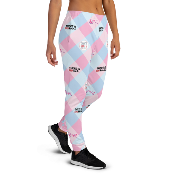 Disability Themed Small Patchwork (Women's Joggers) Pastel Colors