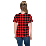 Don't Hate Different (Buffalo Plaid Unisex Youth Crew Neck T-shirt)