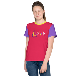 LOVE (for the Disability Community) Unisex Youth Crew Neck T-shirt