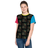 I am Able (Unisex Color Block Youth Crew Neck T-shirt)