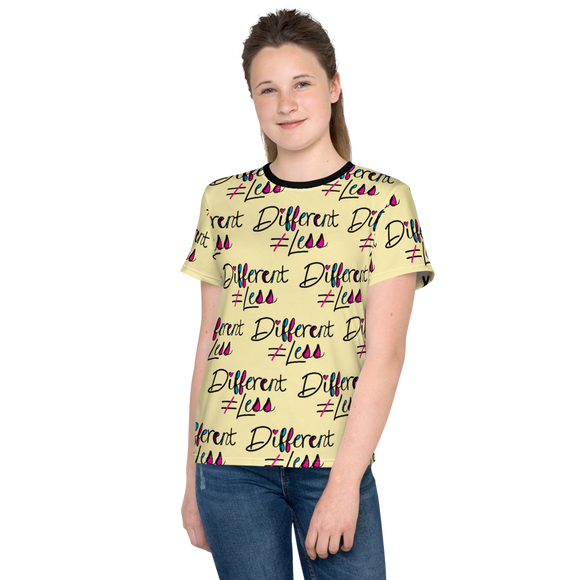 Different Does Not Equal Less (As Seen on Netflix's Raising Dion) Pattern Youth Crew Neck T-shirt