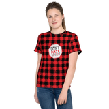 Don't Hate Different (Buffalo Plaid Youth Crew Neck T-shirt)